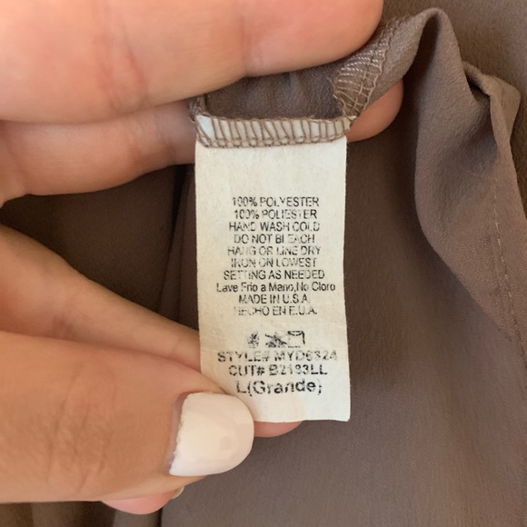 Tan handkerchief hem dress size large - Picture 6 of 6